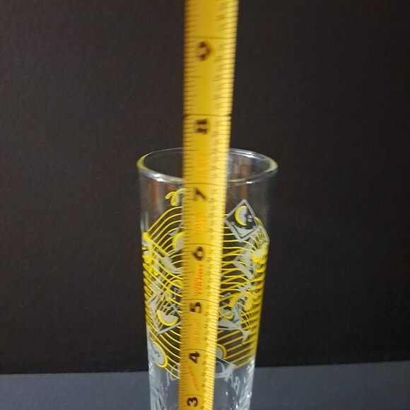 Bacardi Limón Rum Glass 7" Tall Yellow Citrus Design Barware Pint Drink Glass - Picture 13 of 13